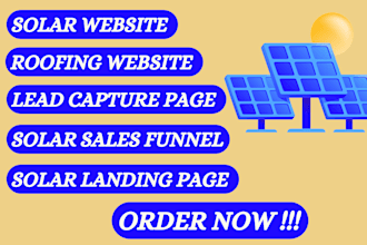 design a wordpress solar, roofing website and generates solar and roofing leads