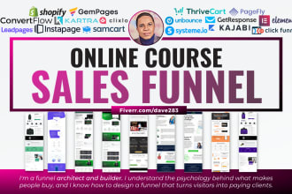 gohighlevel landing page thinkific samcart online course sales funnel website