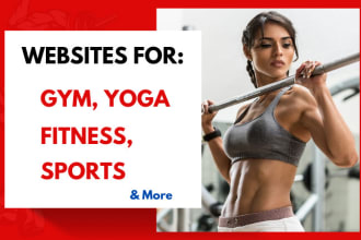build a gym, yoga, fitness, sports, wellness, coach website