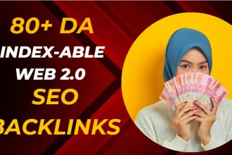 do indexable web2 dofollow SEO backlinks with unique articles