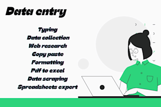 do urgent data entry, copy paste, typing work