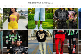 design y2k shopify website streetwear website for your clothing brand website