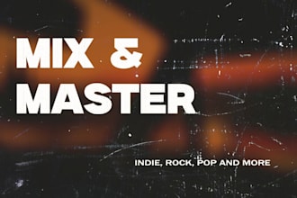 be your mixing and mastering engineer for your indie rock song