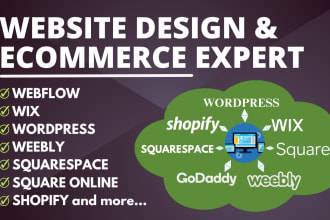 do responsive website design on wix, webflow, wordpress, weebly, shopify, square