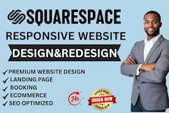 design or redesign modern squarespace website