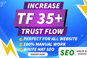 skyrocket increase website trust flow tf to 35 plus to 40
