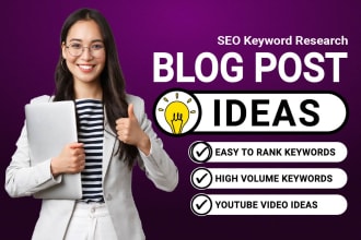 do keyword research and give you blog post title and youtube video content ideas