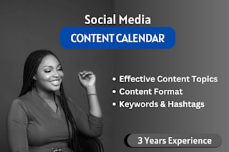develop a personalized content calendar for you