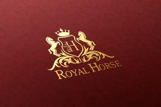 create golden ratio royal coat of arms crest logo or heraldic design