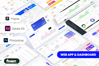 design saas CRM admin panel web app dashboard UI UX in figma or PSD