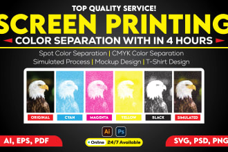 do custom professional screen printing and spot color separation