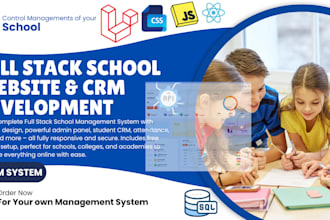 school website developer with CRM, cms, lms integration
