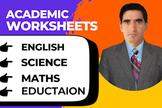 develop engaging math, english, and science worksheets for students
