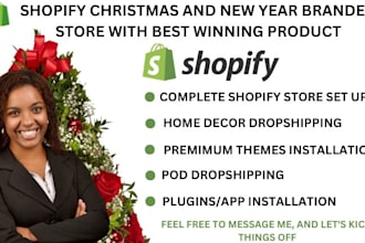 design christmas, new year shopify pod dropshipping and home decor