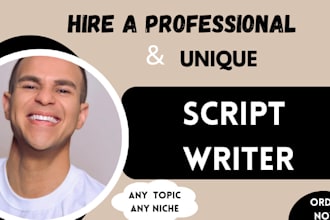 be your scriptwriter, screenplay, movie script, screenwriting,