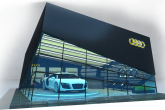 design small stalls, exhibition booths, and kiosks