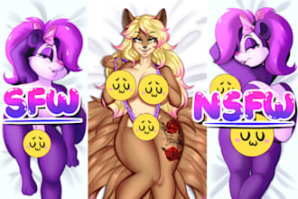 draw a dakimakura of you character or fan character you want