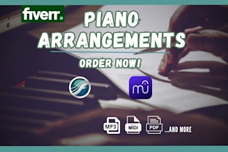 do piano arrangements and sheet music transcription