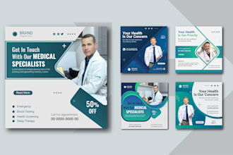 design social media post banner and cover