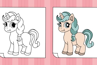 create coloring book page or line art