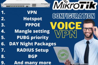 do load balancing and configure any router like  mikrotik any other