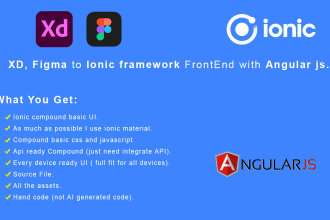 xd or figma to ionic framework frontend with angular js