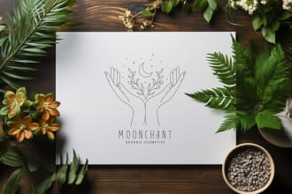 design minimalist feminine hand drawn line art logo