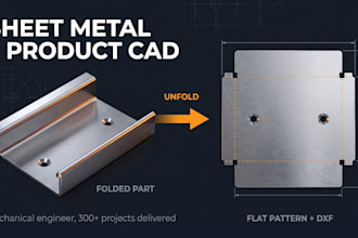 do 3d cad product design and sheet metal design