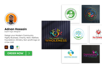 design highly business community charity ngo welfare foundation nonprofit logo