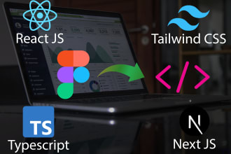 convert figma psd to reactjs nextjs website using tailwind CSS typescript