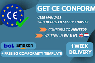 write and design a ce compliant user manual for bol amazon