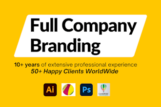 build company branding and brand identity with website and mobile app