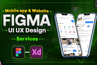 do mobile app ui ux design, website ui design, dashboard, ui ux design in figma
