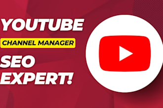 be your youtube channel manager and SEO expert