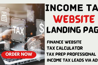 design tax prep website, income tax website and tax advisor website