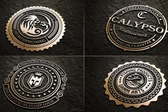 do design captivating stamp seal vintage retro badge rustic logo design