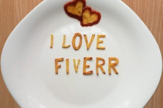 write your message with fried potatoes