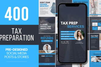 design tax preparation posts and flyers for instagram