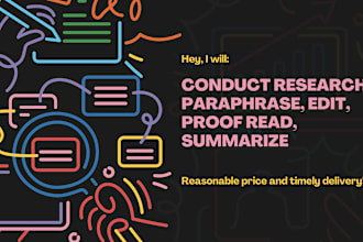 research, paraphrase, and summarize any topic you choose
