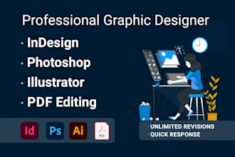 do adobe indesign, photoshop, or illustrator project work