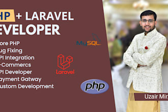 working as an expert PHP laravel developer on your website