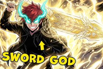 design a captivating anime manhwa manga thumbnail for you