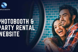 photo booth website, 360 photo booth website, party rental with online booking