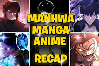 create professional anime, manhwa and manga recaps