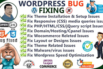 fix wordpress bugs, wordpress fetal errors, and wordpress critical errors