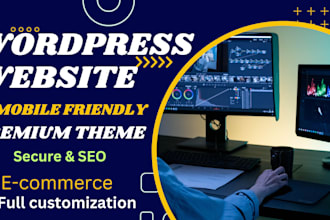 create a responsive website ecommerce or business or blog