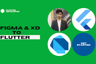 develop mobile apps with flutter, figma to flutter, adobe xd to flutter