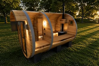 do a sauna design and a layout