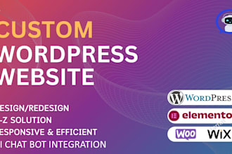 integrate custom ai chatbot and design wordpress website