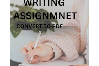 do assignment writing in any  form convert to PDF